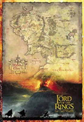 Produktbild von Herr der Ringe - 2 Burning Hill Map - Film Movie Poster