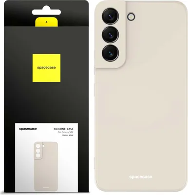 Zdjęcie produktu dla Silikonowe etui SPACECASE Silicone Case do Galaxy S22 Beżowy