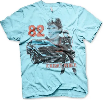Produktbild von Knight Rider 1982 T-Shirt - X-Large - Skyblue