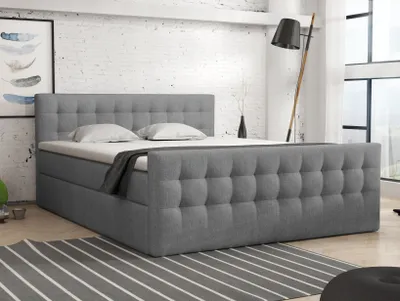 Produktbild von FEDVE Boxspringbett Schlafzimmerbett PUMIKAS , Doppelbett mit Bonell-Matratze und Topper 180x200