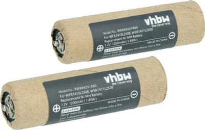 Produktbild von vhbw 2x Akku kompatibel mit Panasonic ER1421, ER1424, ER1411, ER1420, ER1410, ER1511, ER1510, ER1512 Rasierer, Haarschneider (1200 mAh, 1,2 V, NiMH)
