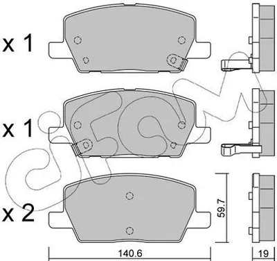 Produktbild von CIFAM Bremsbeläge Satz Vorne Bremsklötze für OPEL Mokka / Mokka X (J13) 822-1212-0