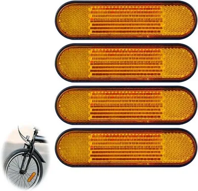 Produktbild von Sicherheitsreflektor für Fahrräder - Selbstklebender Sicherheitsreflektor - Verkehrsicherheit erhöhen - 96 x 24 mm - Gelb