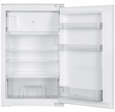 Produktbild von homeX CFB1181E Einbaukühlschrank mit Gefrierfach, 88cm Nische - 118 Liter, Schlepptürtechnik, LED-Beleuchtung, 37 dB