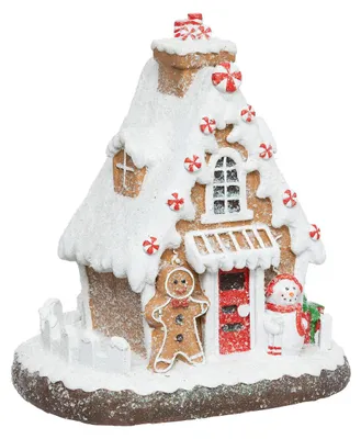 Produktbild von Lebkuchenhausfigur aus Polyresin, mehrfarbig, 31 cm hoch, 26x20x28 cm