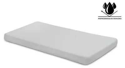 Produktbild von Wasserdichtes Jersey-Spannbettlaken für Babybett 140 x 70 cm, grau, bis 14 cmheight