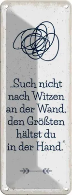 Produktbild von vianmo Blechschild 27x10 cm Such nicht nach Witzen an der Wand Spruch Zitat