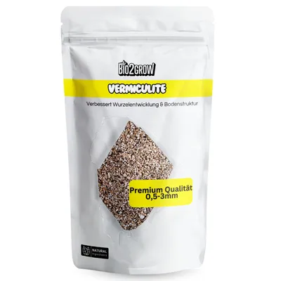 Produktbild von Bio2grow Vermiculite 2L - Natürliches Pflanzsubstrat Bodenverbesserer Feuchtigkeitsspeicher