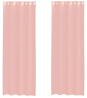 Produktbild von vidaXL Voile Vorhänge mit Ösen 2 Stk. Rosa 140x260 cm