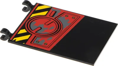 Produktbild von 1x Lego Fahne 6x5 schwarz Flagge Banner Sticker Ninjago rechts 70750 2525pb010R
