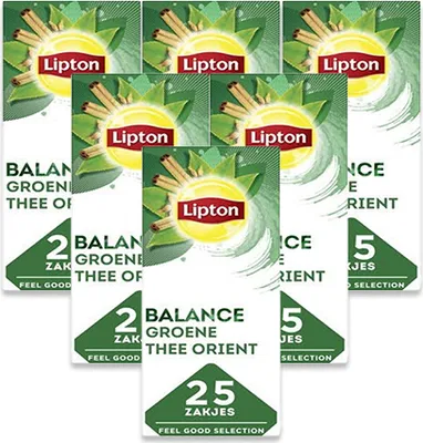 Zdjęcie produktu dla Lipton - Herbata Lipton Balance Green Tea Orient 25x1,5gr | Opakowanie 25 sztuk | 6 sztuk