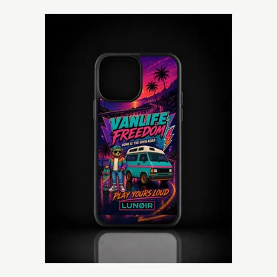 Imagen del producto de Funda para iPhone 13 Pro, carcasa protectora para teléfono móvil con diseño "Vanlife" – LUNØIR ©
