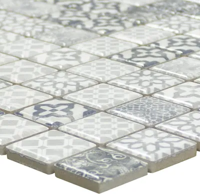Produktbild von Keramik Mosaikfliesen Solavita Grau