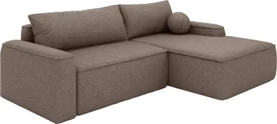 Produktbild von FEDVE Ecksofa OTATTI aus Bouclé-Stoff mit Schlaffunktion, Braun