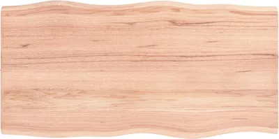 Produktbild von Tischplatte 80x40x2 cm Massivholz Eiche Behandelt Baumkante