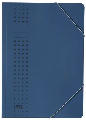 Zdjęcie produktu dla Elba 400010108 Eckspanner chic A4, für ca. 150 DIN A4-Blätter, mit Eckspannergummi, aus 320 g/m² Karton (RC), dunkelblau