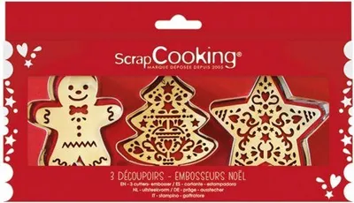 Image de Découpoirs Embosseurs Bois Noël Décoration Pâtisserie Noël - Scrapcooking