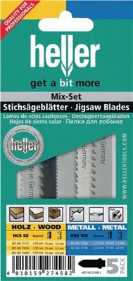 Produktbild von Heller Stichsägeblatt-Set 5-teilig für Holz und Metall - 27498