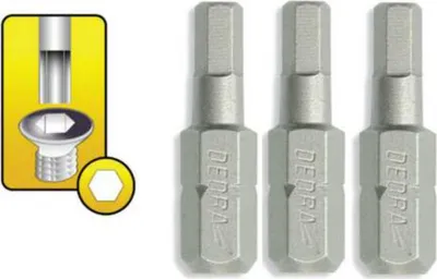 Produktbild von Schraubendreherbits Hex H3x25mm, 3er Blisterkarte