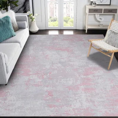 Productafbeelding van Omgoods - Modern Abstract Vloerkleed 120 x 170 cm - Wasbaar en Antislip Voor Slaapkamer en Woonkamer