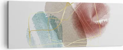 Produktbild von Bild auf Leinwand - Leinwandbild - Einteilig - Form Figur Abstraktion - 140x50cm - Wand Bild - Wanddeko - Wandbilder - Leinwanddruck - Bilder - Wanddekoration - Leinwand bilder - AB140x50-5057