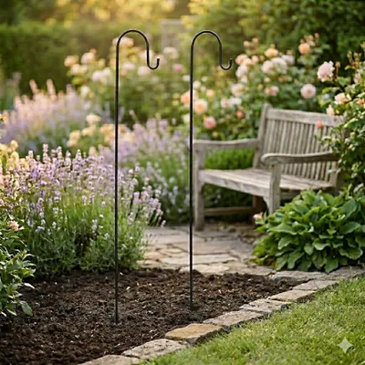 Image de Fiche de jardin grande lanterne, set de 2, env. 146 cm - Décoration de jardin