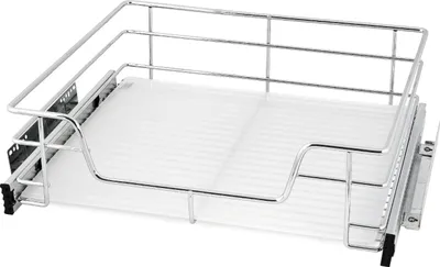 Produktbild von Bremermann teleskopická zásuvka pro skříňku 60 cm s policí Kuchyňská zásuvka, chrom