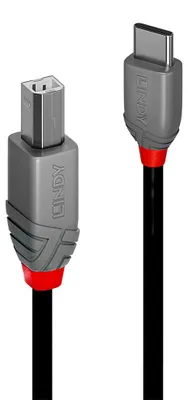 Produktbild von LINDY 1m USB 2.0 Typ C an B Kabel, Anthra Line
