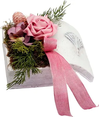 Produktbild von Keramikbuch mit Foamrose antikrosa CreaFlor Home