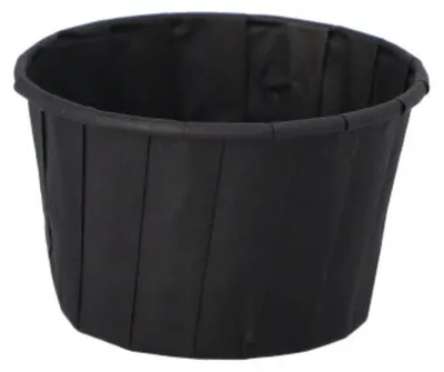 Produktbild von 100 Dressingbecher, Papier 90 ml Ø 6,6 cm · 4,2 cm schwarz
