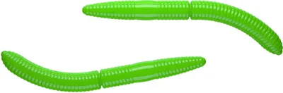 Produktbild von Libra Lures Fatty DWorm 65 Gummiwurm schwimmend Hot Green Knoblauch