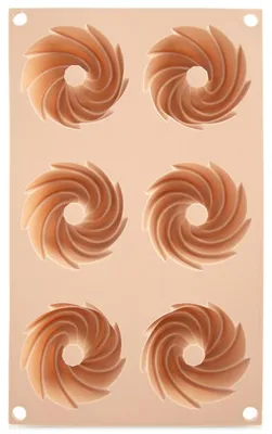 Produktbild von Orion | Muffinbackform - Für 6 Stück - Antihaftbeschichtet - Silikon - Muffinform mit Kamin Beige Ø 7 cm