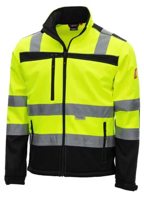 Produktbild von NITRAS Warnschutz Softshelljacke Warnschutzjacke Gr. S gelb