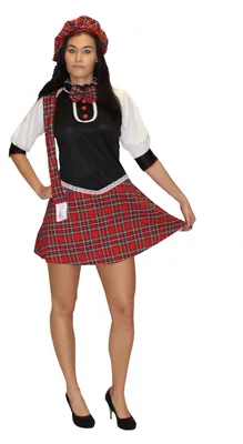 Produktbild von Schulmädchen Kleid Schottin Kostüm, Größe:M