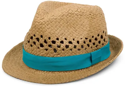 Produktbild von styleBREAKER luftiger Strohhut mit kontrastfarbigem Zierband, Sommerhut, Uni 04025001