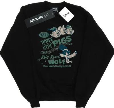 Produktbild von Disney - "Who's Afraid Of The Big Bad Wolf" Sweatshirt für Damen BI13585 (S) (Schwarz)