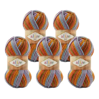 Produktbild von 500g Farbverlaufsgarn Alize Superlana Maxi Batik 25% Wolle Winterwolle Farbwahl