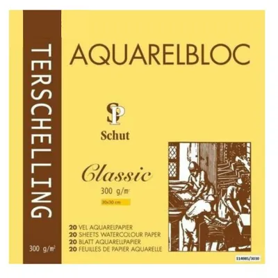 Obrázok produktu pre Blok akvarelového papiera Schut Terschelling 30 x 30 cm, 300 g, 20 listov, biely