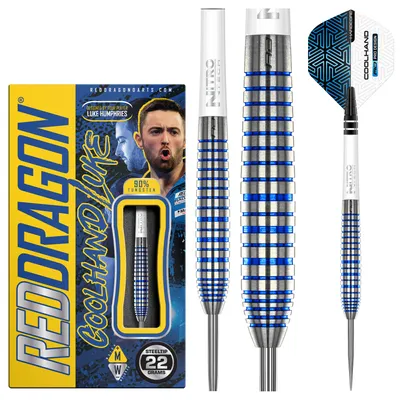 Produktbild von RED DRAGON Luke Humphries TX3 Cool Blau SE 24 Gramm Premium Wolfram Steeltip Dart Set