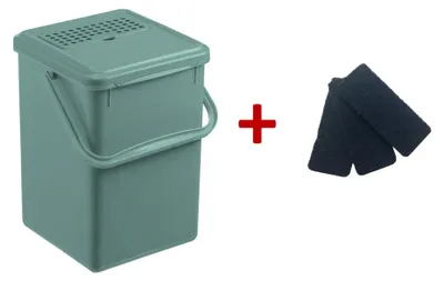 Produktbild von Rotho Komposteimer mit Aktivkohle 9 L inkl. 3 Ersatzfilter