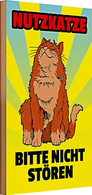 Produktbild von Holzschild Spruch 20x30cm Nutzkatze bitte nicht stören