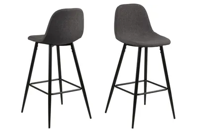 Produktbild von Willy Barhocker grau, Metall schwarz.