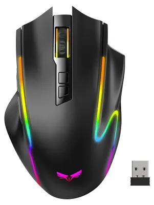 Produktbild von TECKNET Gaming Maus Kabellos 2,4 GHz mit Schnellfeuertaste, 12800 DPI