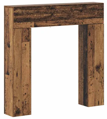 Produktbild von vidaXL Kaminumrandung Altholz 102 x 18 x 100,5 cm Holzwerkstoff