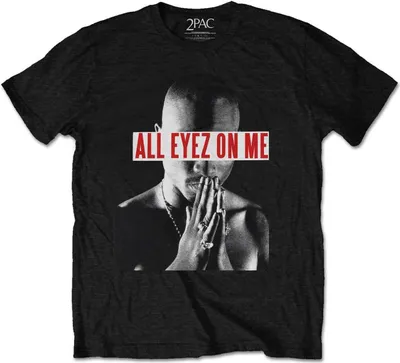 Produktbild von Tupac Shakur - "All Eyez On Me" T-Shirt für Herren/Damen Uni RO6316 (M) (Schwarz)