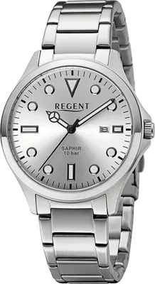 Image de Regent Métal Montre Homme Quartz argenté Bracelet métallique D2URF1452