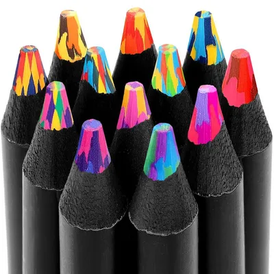 Produktbild von 12 Farben Regenbogenstifte Buntstifte Bastelset Kinder Ostergeschenk Kunst Färbung Skizzieren Mitgebsel Kindergeburtstag