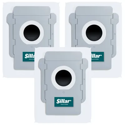Image de Sillar 3× sacs à poussière de rechange pour iRobot Roomba i7/i7+ & s9/s9+ – 3 couches, synthétiques