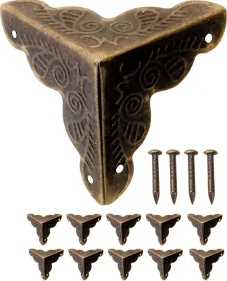 Produktbild von 'FUXXER® Antike Scharniere, Klassisches Design, Retro Stil, 88x40 mm, bronze, 6er Set'