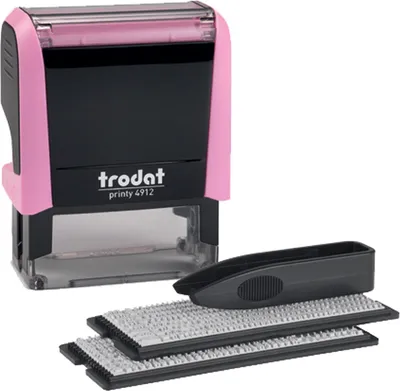 Produktbild von trodat Textstempel-Set Printy 4912 Typomatic pastell-rosa